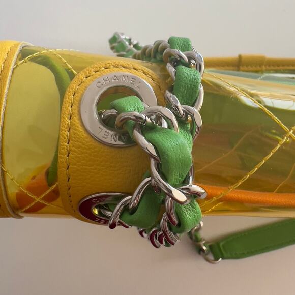 Chanel 18S Coco Splash Pastel Rainbow PVC Medium Flap Bag - Picture 11 of 11